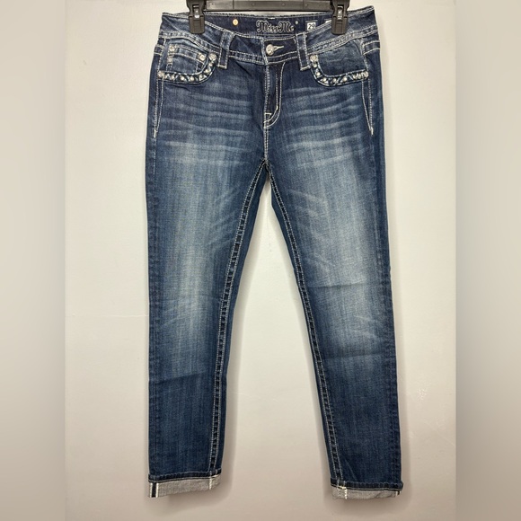 Miss Me Denim - Miss Me Women’s Mid Rise Skinny Capri Jeans Size 29